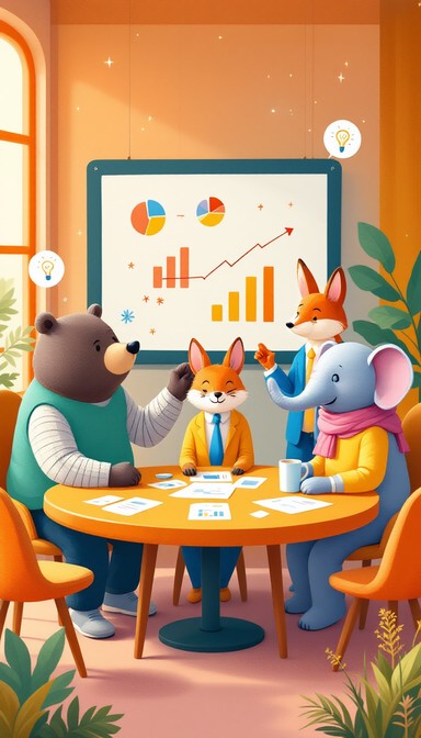 Free Animal Office Teamwork Image - Illustration, Animals, Office ...