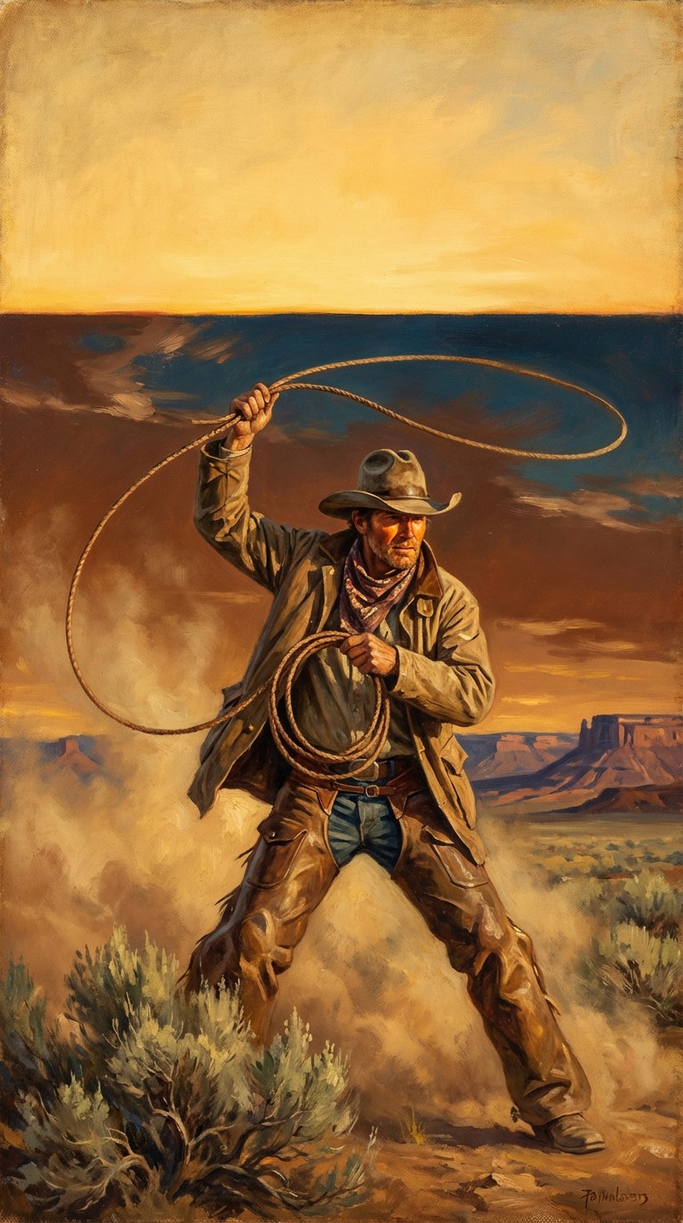 Free Cowboy Swinging Lasso Image - Cowboy, Lasso, Western | Download at ...