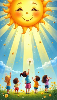 Free Sunshine Unites Children Image - Sun, Children, Rays | Download at ...