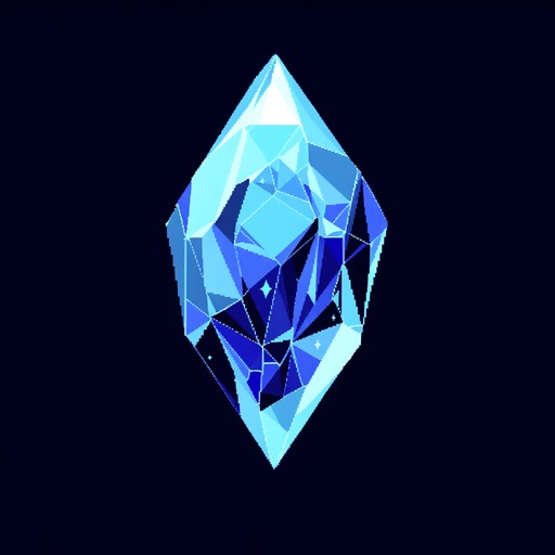 Free Glowing Crystal Beacon Image - Crystal, Blue, Pixel | Download at ...