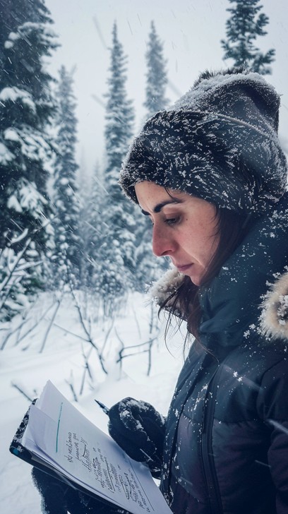 Snow Reading Free Snowy Day Read Image - Snow, Woman, Book | Download at StockCake