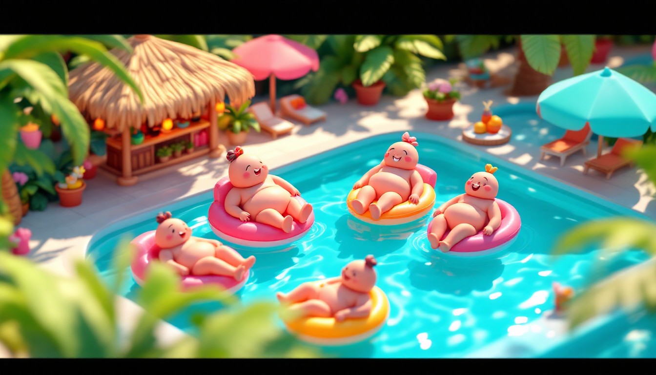 Free Miniature Pool Party Image - Clay, Miniature, Pool | Download at ...