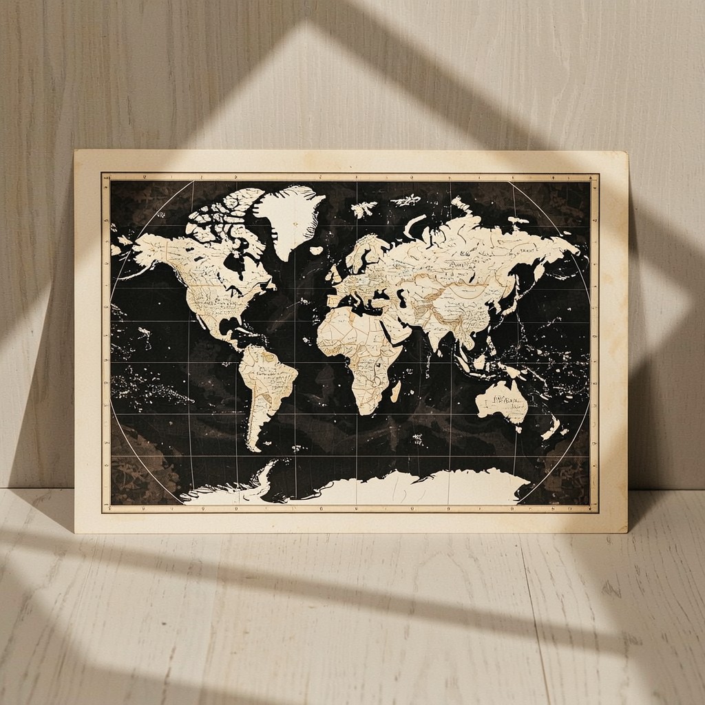 Free Vintage World Map Image - Map, World, Vintage | Download at StockCake