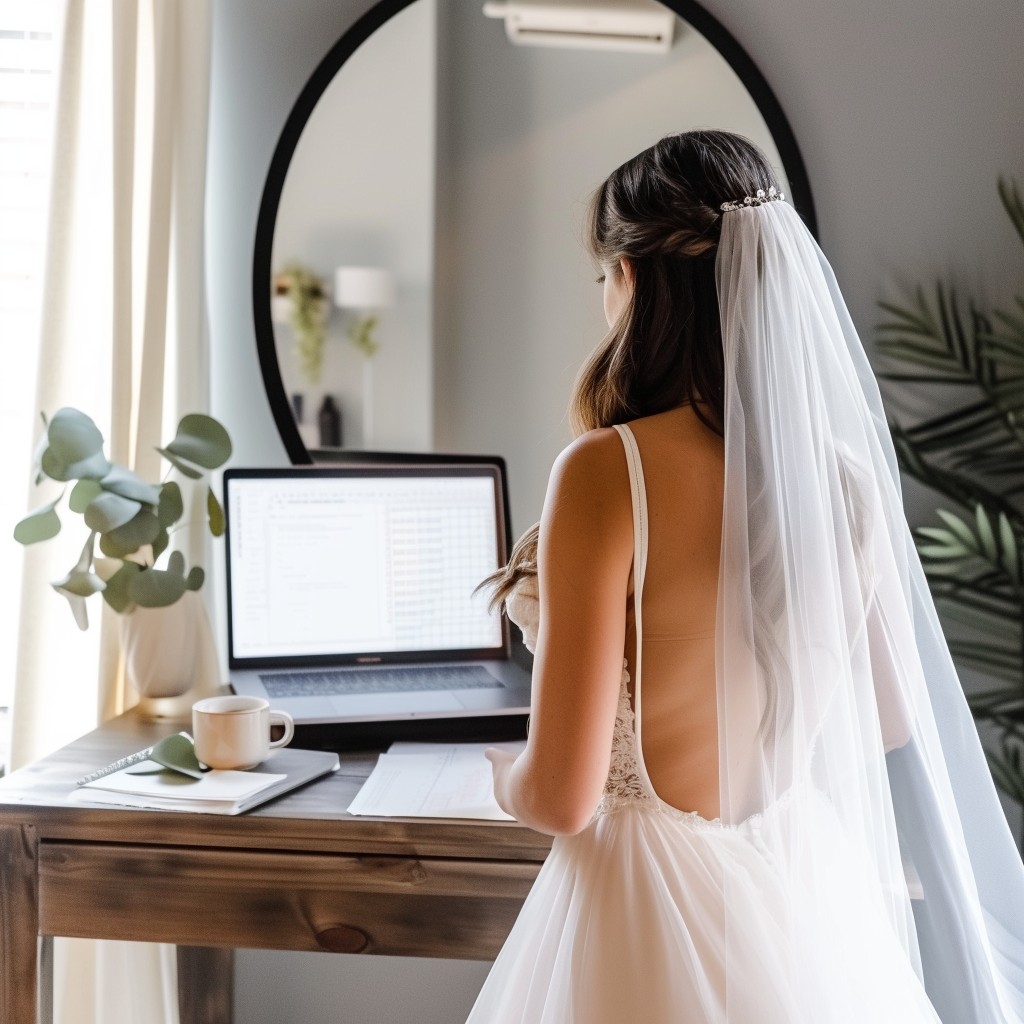 Free Bride Working Remotely Image - Bride, Wedding, Laptop | Download ...