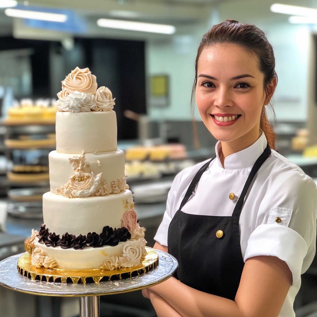 Free Chef presents cake Image - Chef, Cake, Bakery | Download at StockCake