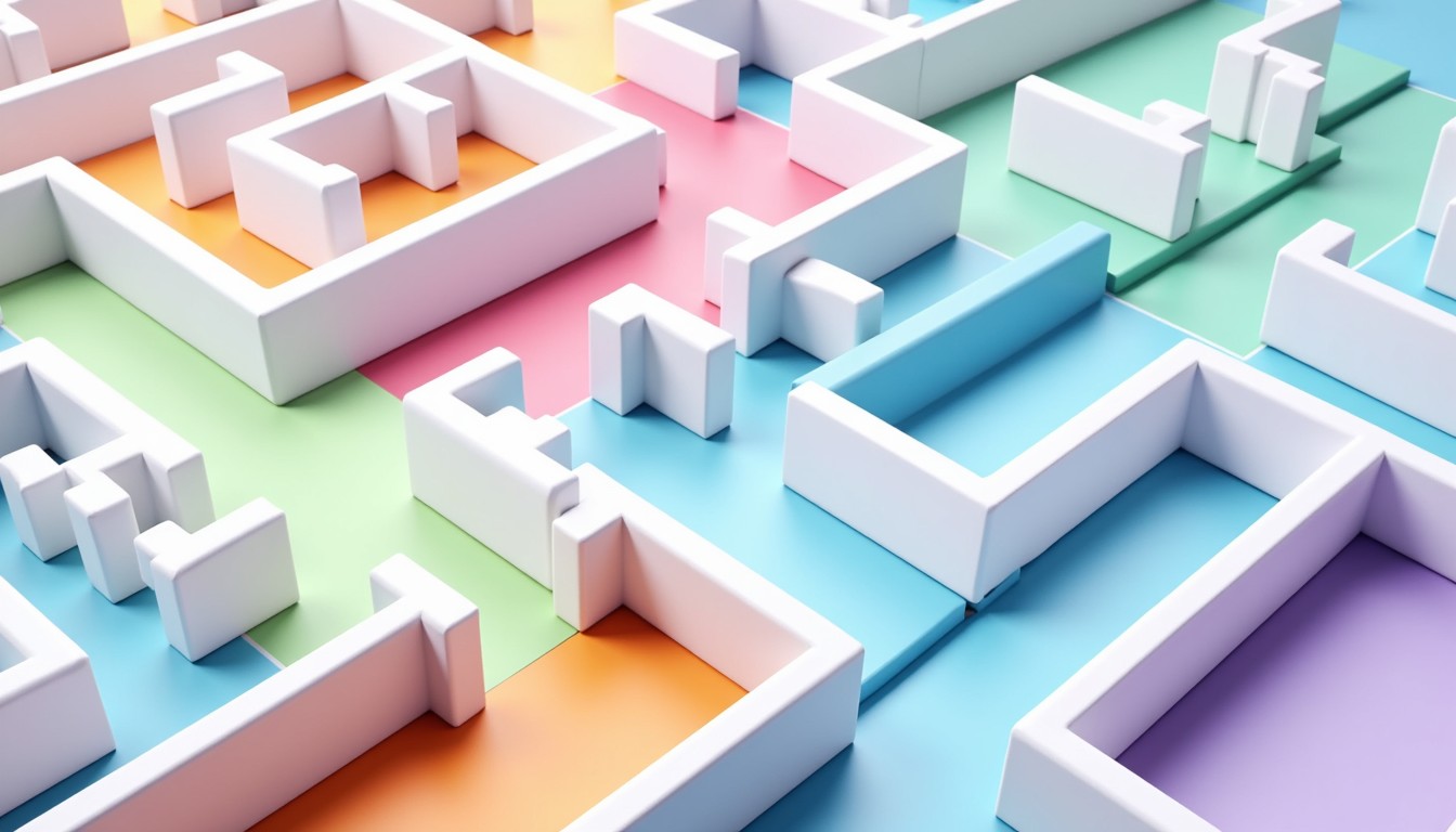 Free Colorful Geometric Labyrinth Image - Labyrinth, Maze, Geometric ...