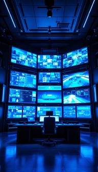 Free Blue Control Room Image - Surveillance, Monitors, Technology ...