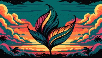 Free Pixel Paradise Sunset Image - Pixel, Retro, Tropical | Download at ...