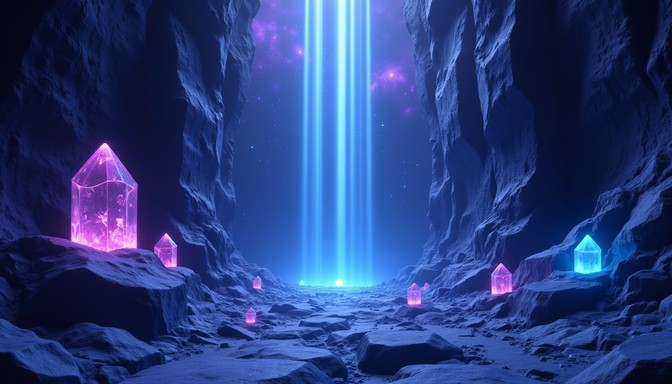 Purple Rocks Chasm Free Luminous Cosmic Chasm Image | Download at StockCake