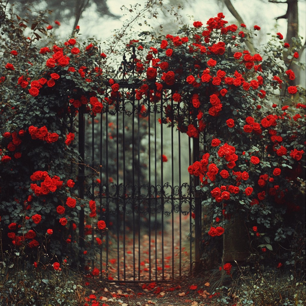 Red Roses Gate Free Enchanting Rose Gateway Photo - Garden, Roses, Gate | Download at ...