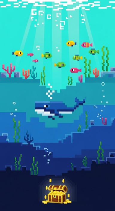 Free Pixelated Ocean Depths Photo - Pixel, 8bit, Retro | Download at ...