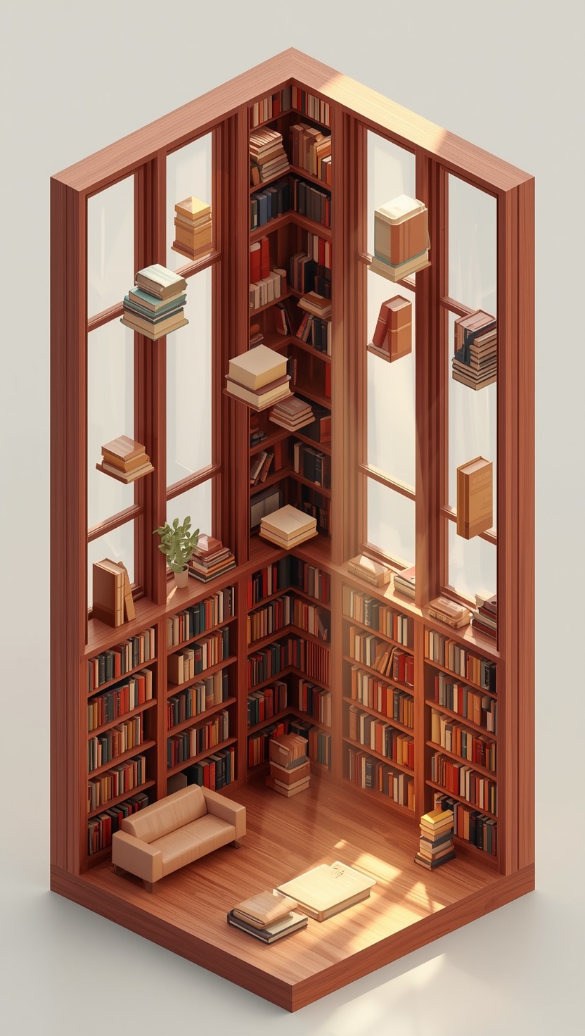 Free Cozy Bookstore Haven Image - Bookstore, Library, Isometric ...