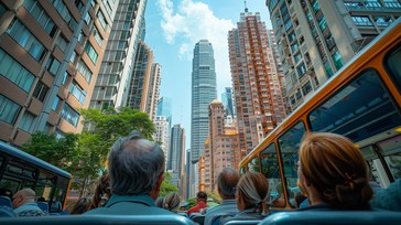 Free City Bus Tour Image - City, Bus, Skyscrapers | Download at StockCake