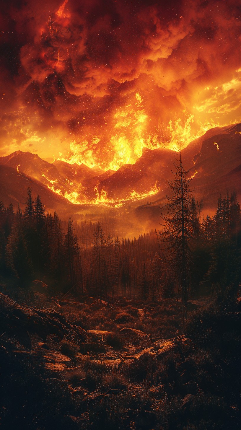 Free Fiery Mountain Sunset Image - Fire, Sunset, Mountains | Download ...