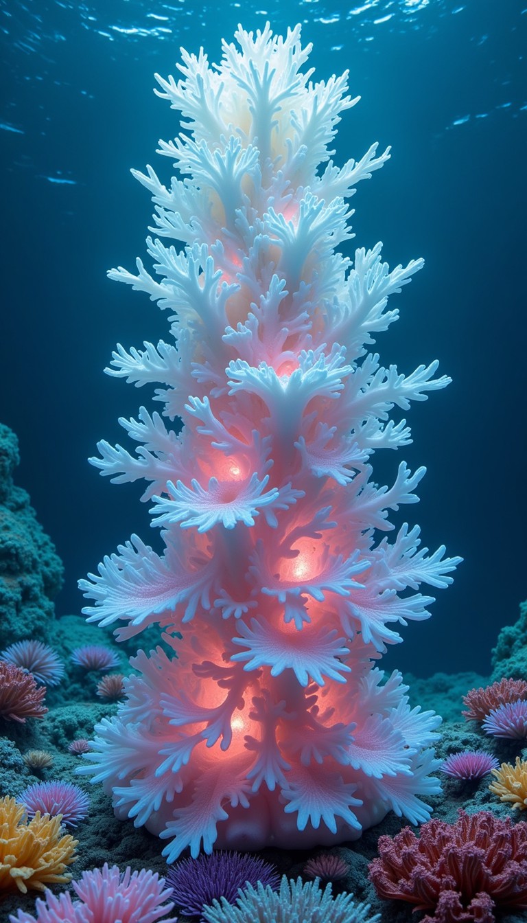 Free Luminous Coral Tree Image - Coral, Bioluminescent, Underwater ...