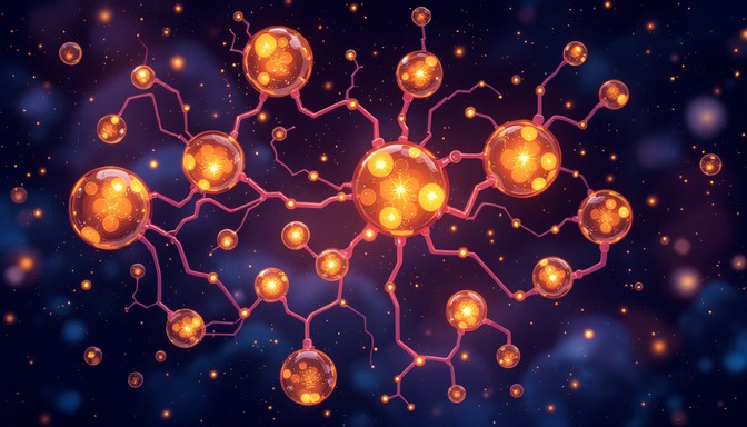 Free Glowing Biological Network Image | Download at StockCake