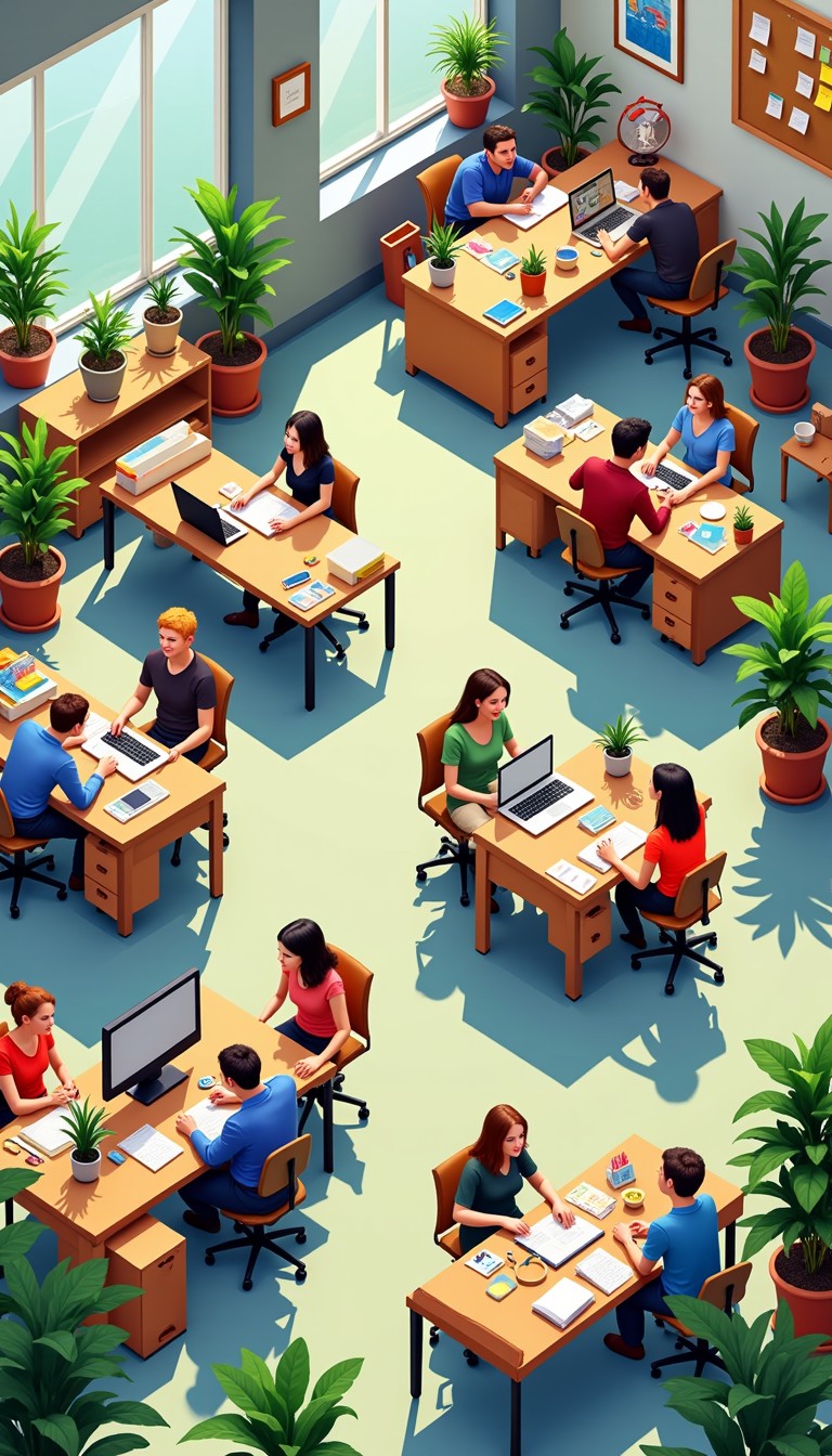 Free Collaborative Office Ecosystem Image - Office, Isometric, Pixel ...
