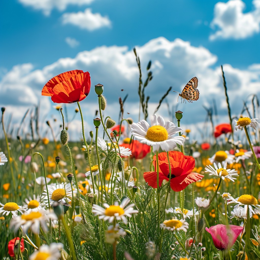 Free Blooming Spring Meadow Image - Spring, Meadow, Butterfly ...