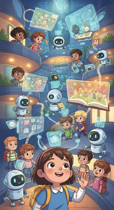 Free Future Learning Circle Image - Robot, Children, Education ...