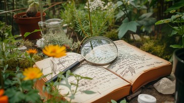 Free Botanical Exploration Journal Image - Botany, Journal, Magnifying ...