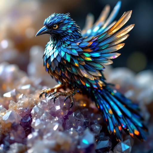Free Iridescent Crystal Bird Image - Gemstone, Crystal, Bird | Download ...