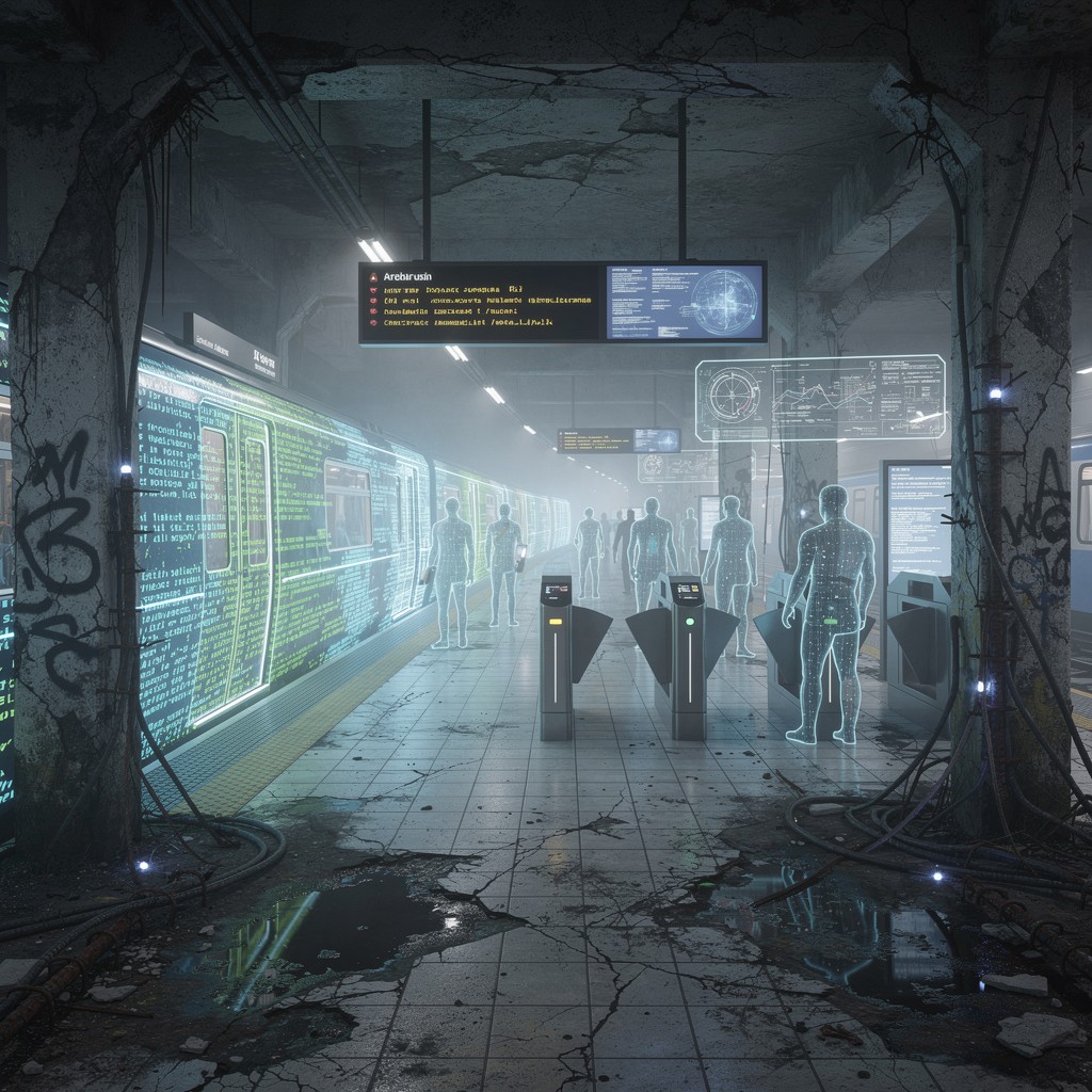Free Digital Ghost Station Image - Dystopian, Subway, Holographic ...