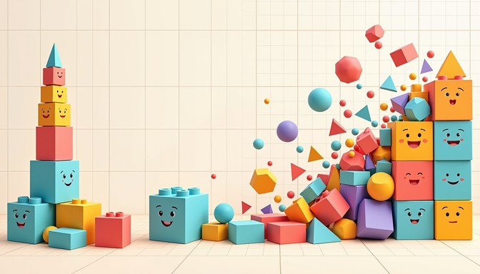 Free Colorful Blocks Tumbling Image - Geometric, Blocks, Colorful ...