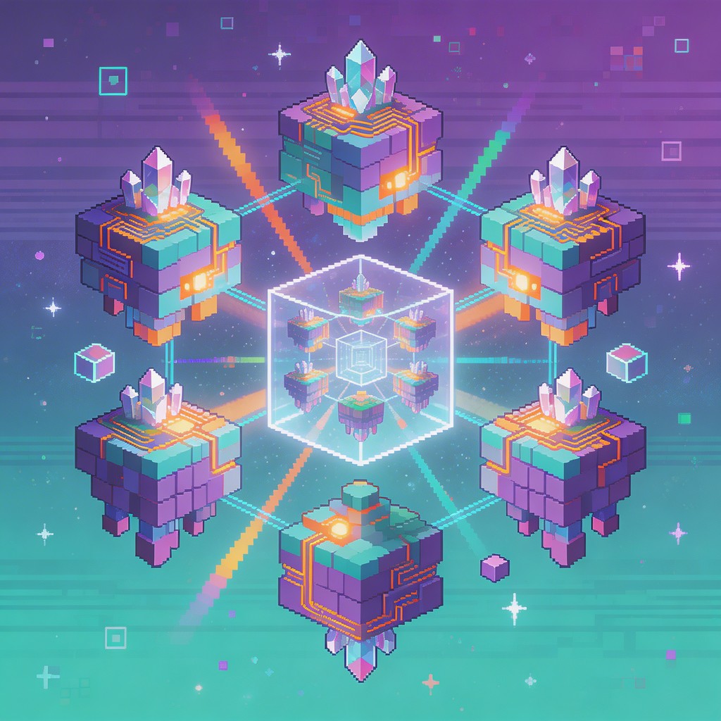 Free Cosmic Pixel Paradise Image - Pixel, Voxel, Fantasy | Download at ...