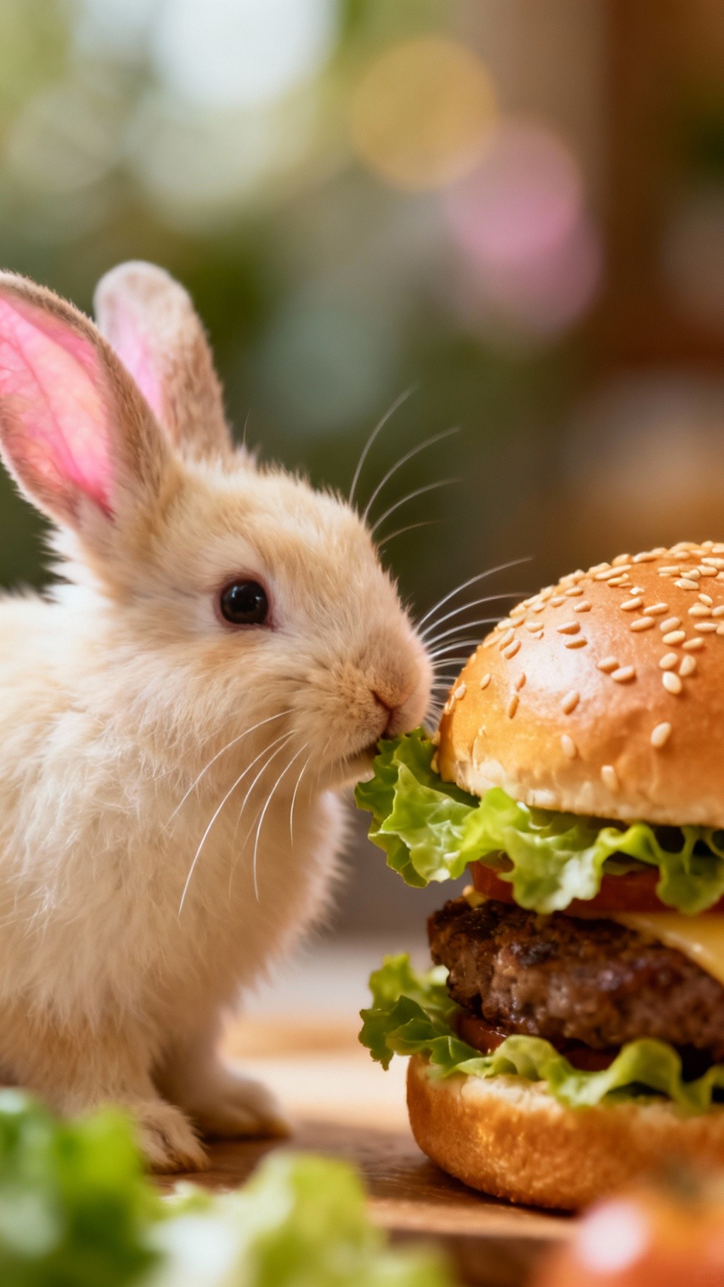Free Bunny Meets Burger Image - Bunny, Rabbit, Burger | Download at ...