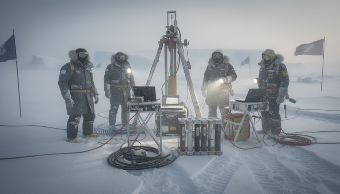 Ice Boring Free Antarctic Ice Drilling Image - Antarctica, Blizzard, Researchers ...
