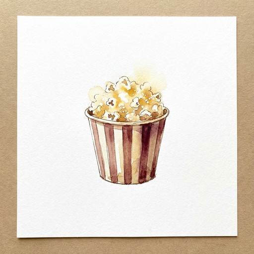 Free Vintage Popcorn Dreams Image - Popcorn, Watercolor, Vintage ...