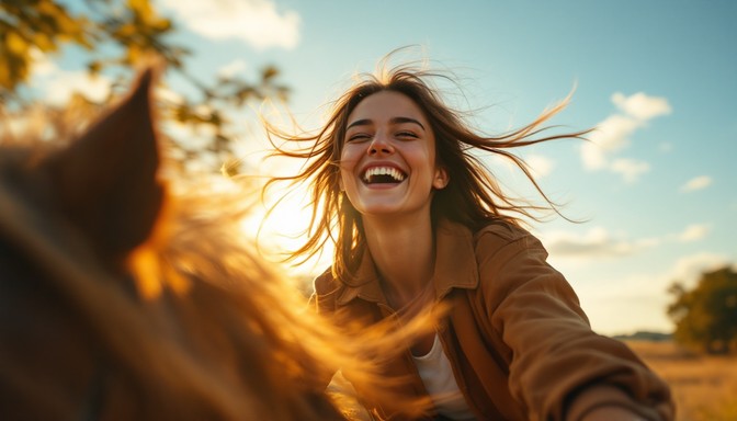 Happy Riding Free Pure Joy Riding Image - Joy, Riding, Happiness | Download at StockCake