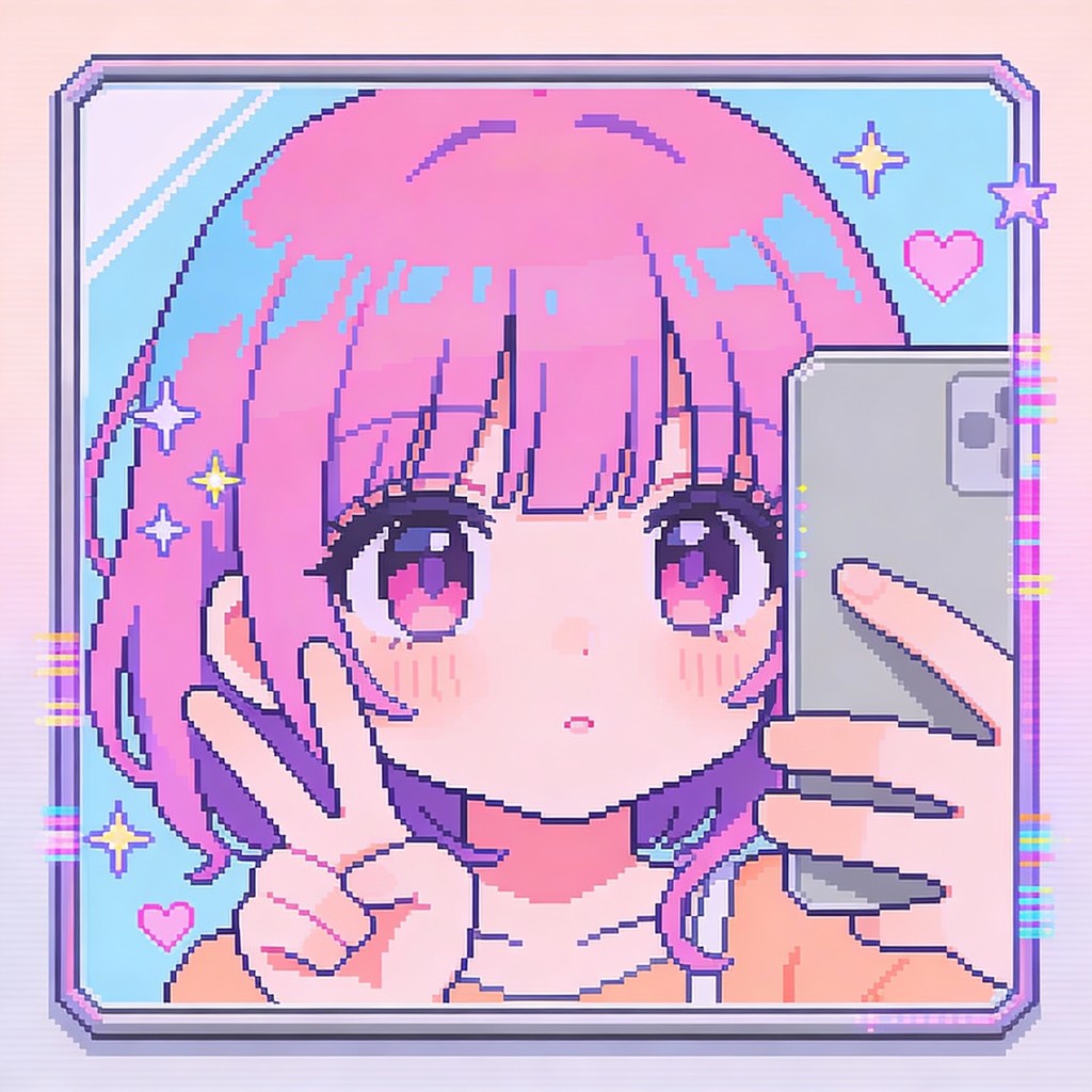 Free Pixel Selfie Vibes Image - Pixel, Anime, Chibi | Download at StockCake