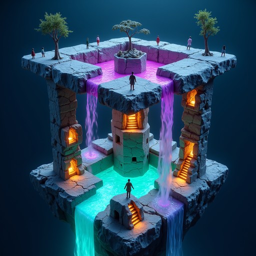 Free Glowing Isometric Paradise Image - Isometric, Fantasy, Floating ...