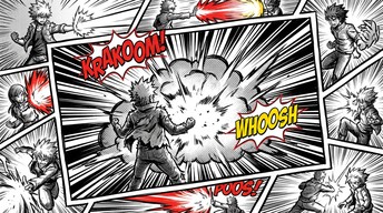 Download Explosive Manga Action Image - Manga, Anime, Comic