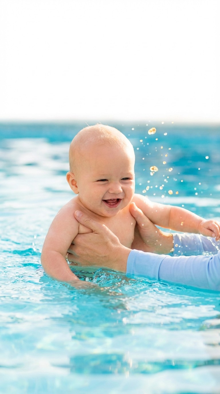 Free Baby Pool Joy Image - Baby, Pool, Swimming | Download at StockCake