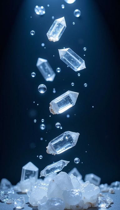 Free Falling Quartz Prisms Image - Quartz, Crystals, Falling | Download ...