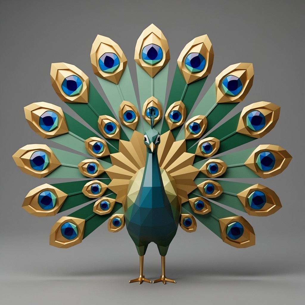 Free Geometric Peacock Art Image - Bird, Geometric, Abstract | Download ...