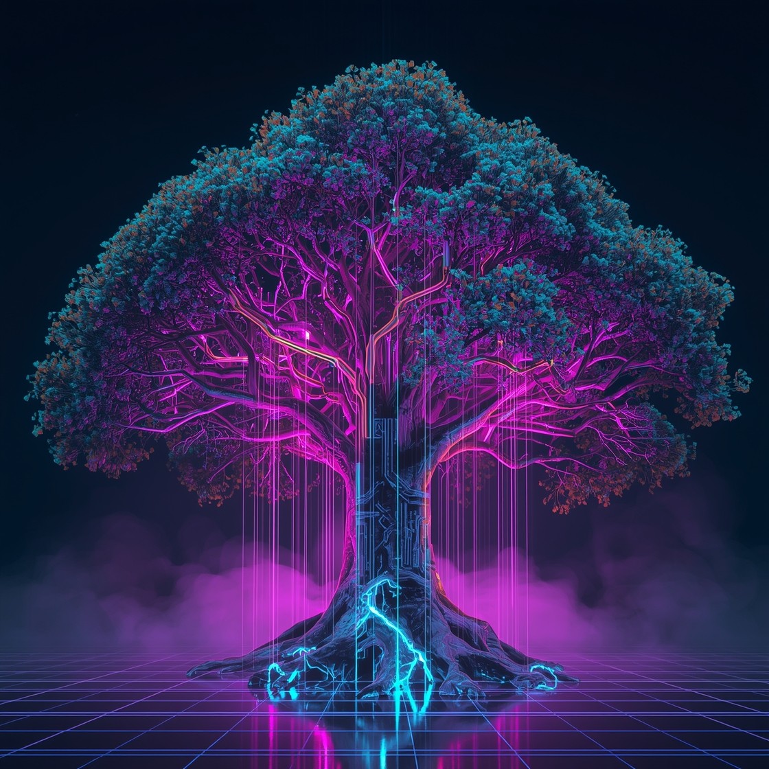Free Cyberpunk Neon Tree Image - Cyberpunk, Neon, Tree | Download at ...