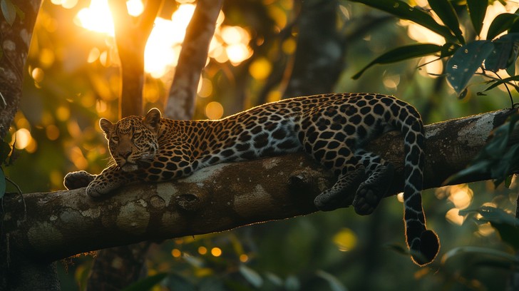 Free Leopard Sunset Repose Image - Leopard, Sunset, Wildlife | Download ...