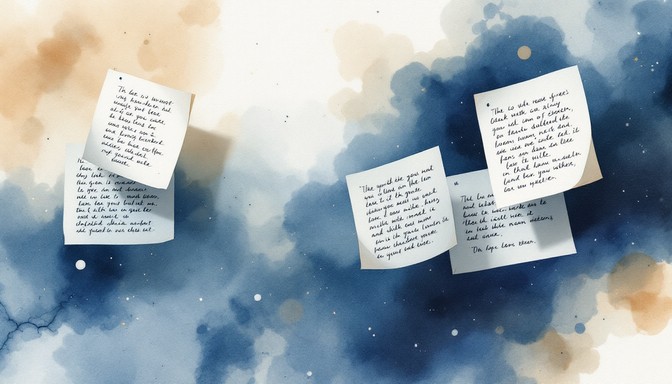 Free Floating Knowledge Pages Image - Watercolor, Notes, Floating ...