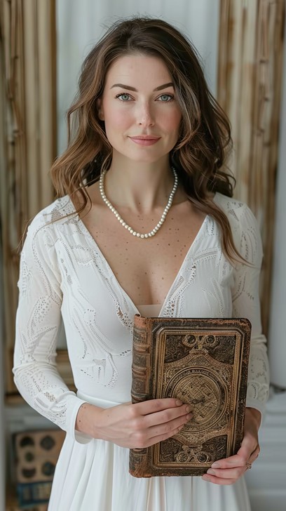 Free Elegant Woman Posing Image - Woman, Elegant, Book | Download at ...