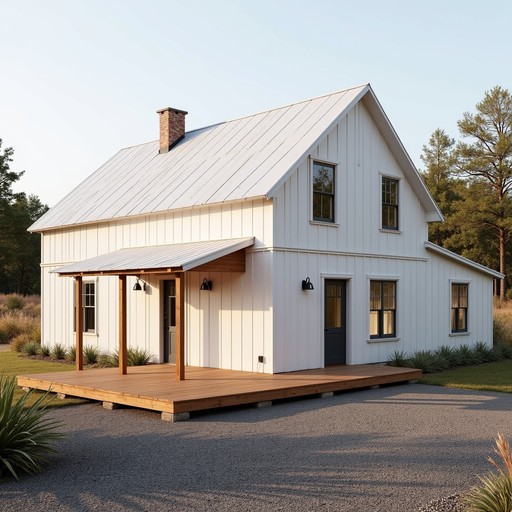 Free Minimalist White Farmhouse Image - Farmhouse, Minimalist, 3d ...