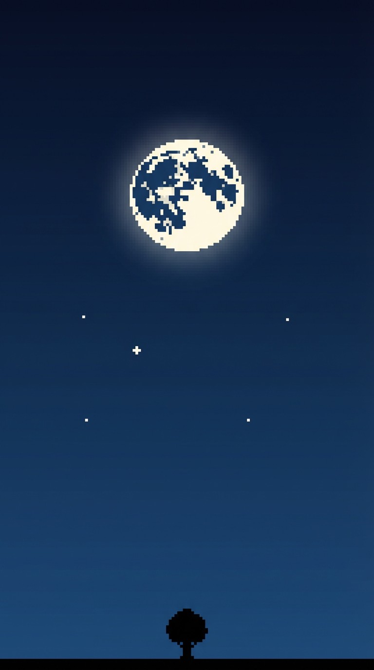 Free Moonlight Pixel Serenity Image - Moon, Pixel, Night | Download at ...