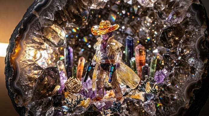 Free Crystalline Cowboy Sculpture Image - Crystal, Gemstone, Cowboy ...