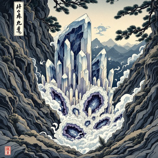 Ukiyo E Rocks Free Japanese Crystal Art Image - Ukiyo-e, Japanese, Woodblock ...