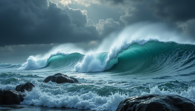 Tempestuous Examples Free Teal Tempest Rising Image - Seascape, Storm, Waves | Download at ...