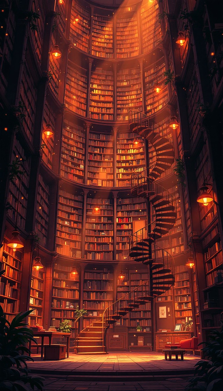 Terrific Library Free Magical Library Tower Image - Library, Books, Spiral | Download at ...
