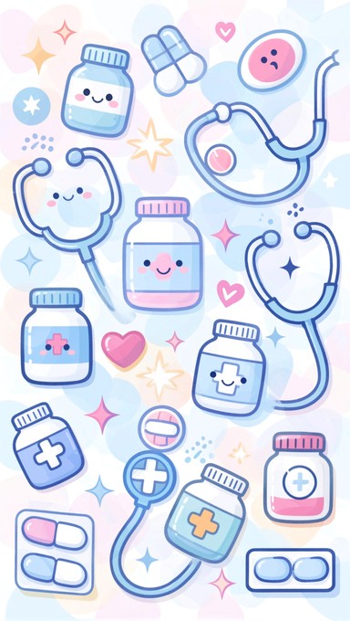 Free Cute Medical Pattern Image - Kawaii, Chibi, Medical | Download at ...
