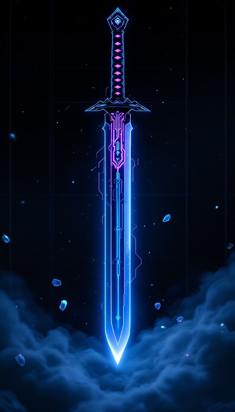 Free Glowing Cyber Sword Image - Cyberpunk, Katana, Sword | Download at ...